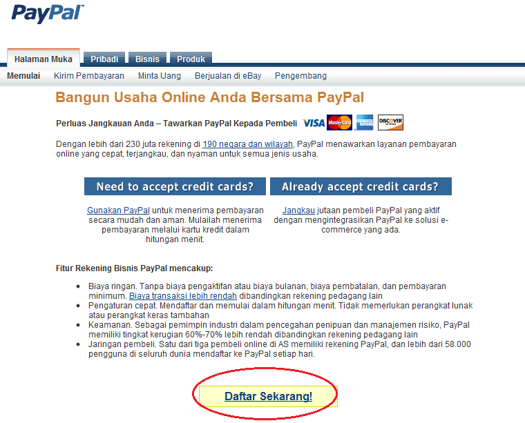 Cara Mendaftar Paypal